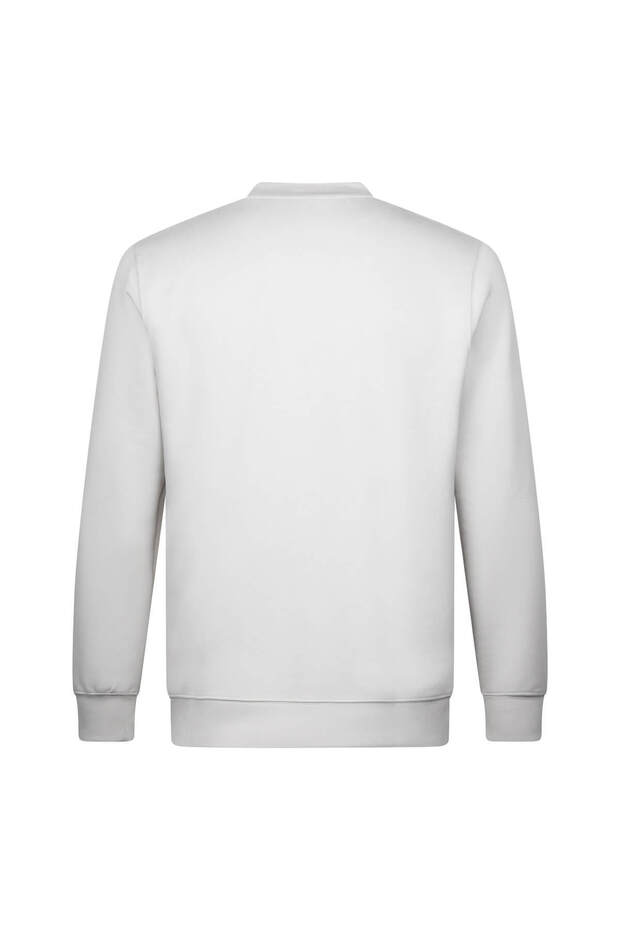 Gri Regular Fit Bisiklet Yaka Sweatshirt - 2