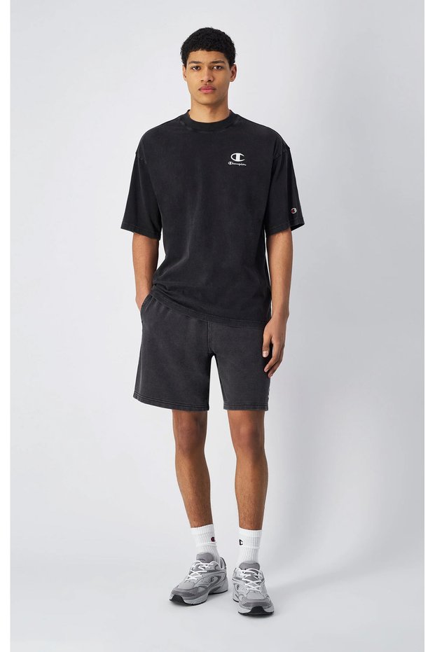 Icons Plush Wash Shorts Black Men's Shorts-221179-Kk001