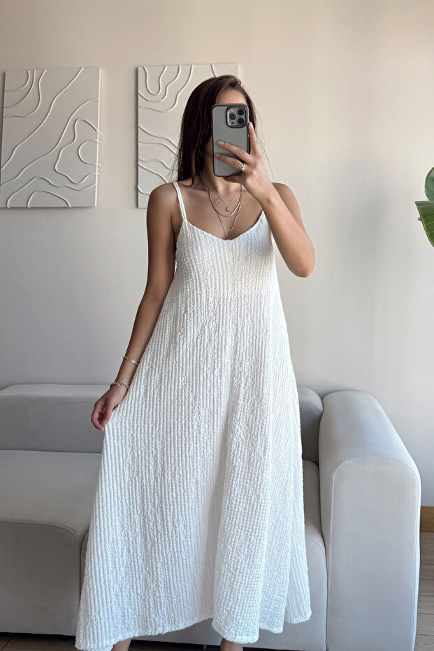 Anna İp Askılı Bubble Elbise 13828 - 3