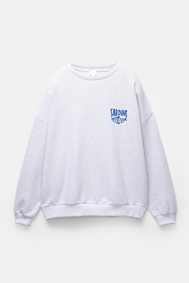 Balık desenli sweatshirt - 6