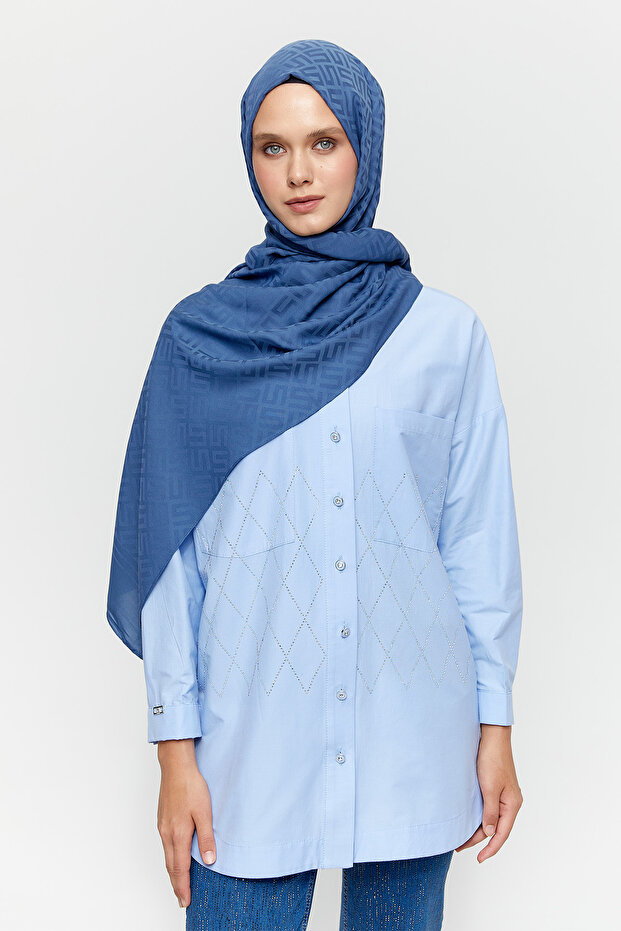 Logolu Lyocell Şal - 1