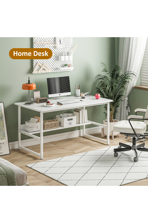 Study desk with storage space, suitable for home office & workstation writing desk,computer table - 6