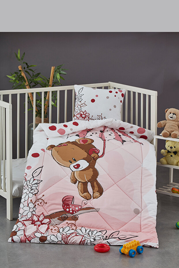 Printed 100% Cotton Silicone Fiber Baby Quilt+Pillow