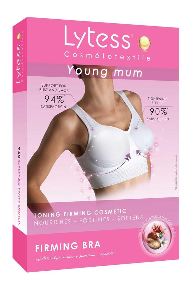 Young Mum Firming Bra, White, S/M