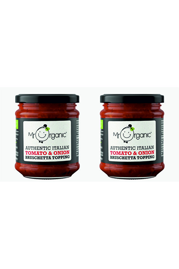 Mr Organic, Authentic Italia Tomato & Onion Bruschetta Topping 200g (Pack of 2)