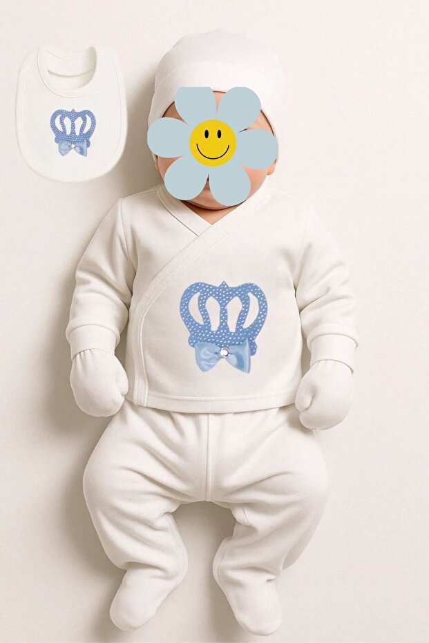 Economic Series Newborn Baby Hospital Exit Set (Boxed Baby Gift 100% Cotton Combed)