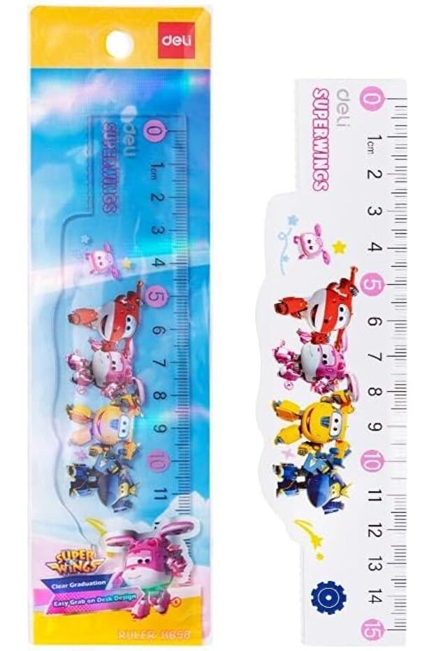 EH658 15cm Ruler – Easy-Grab Desk Design with Clear Graduation – Compact Ruler in Yellow &