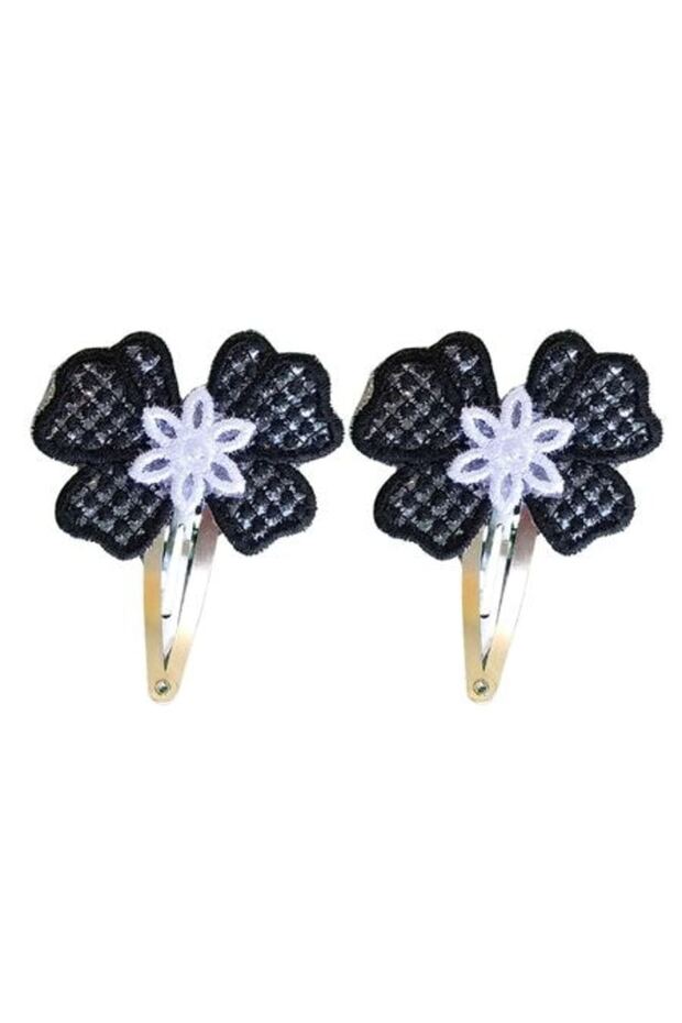 Set 2 Clame Brodate Happy Black, Ariale, multicolor - 1