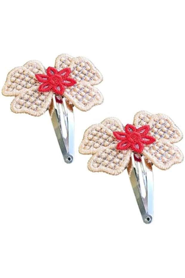 Set 2 Clame Brodate Happy , Ariale, multicolor - 2