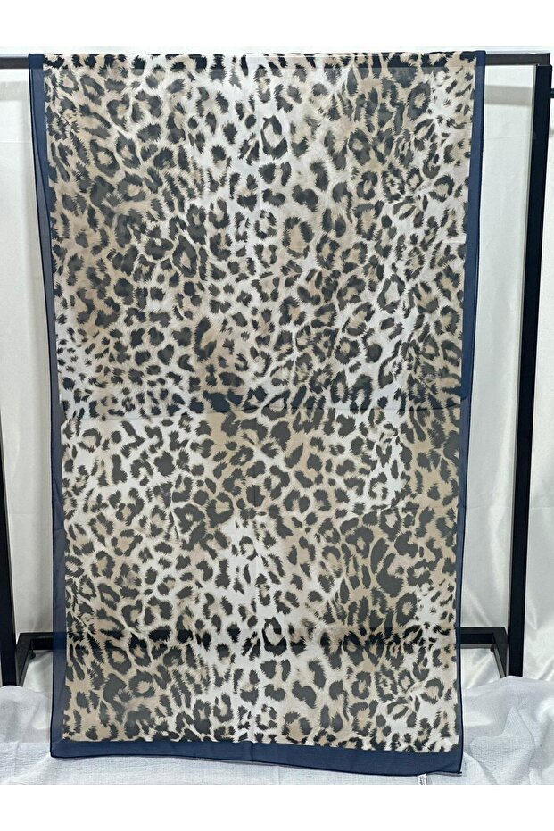 شال بولي قطن بنقشة الفهد - 2