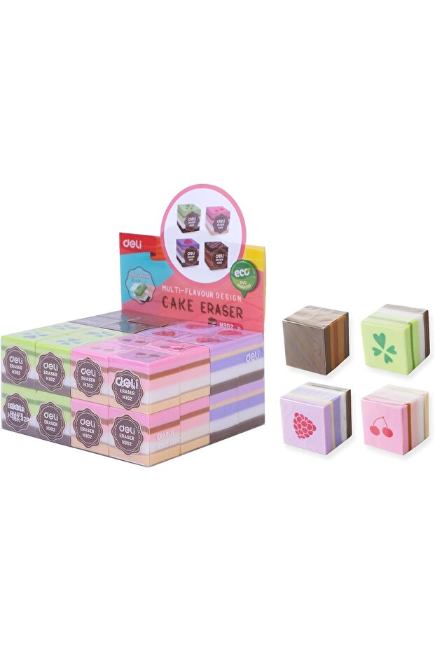 Eraser Set - Cake Shaped, 32 Pieces