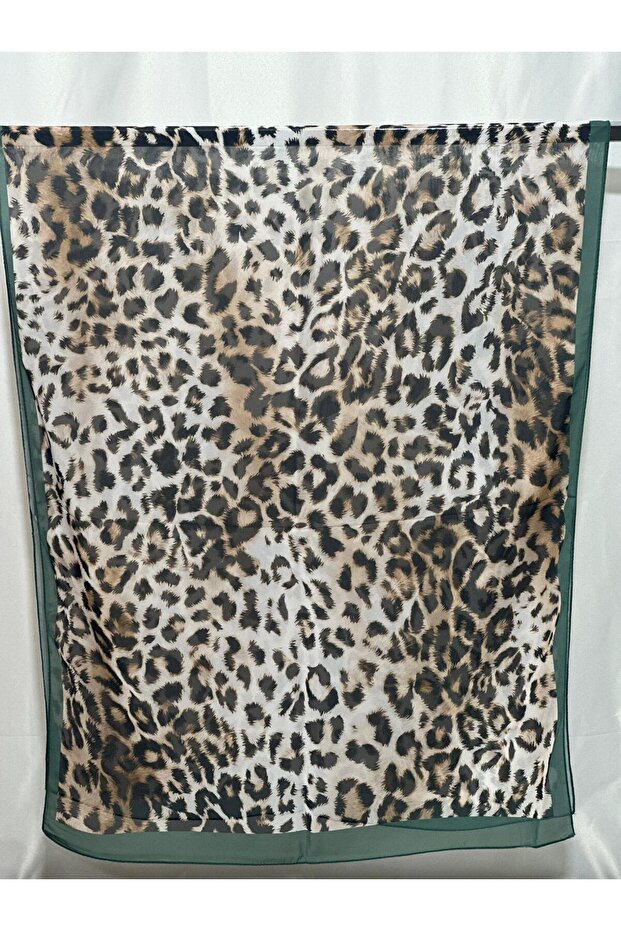 شال بولي قطن بنقشة الفهد - 1