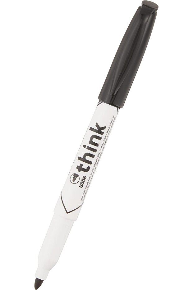 EU00620 Slim Whiteboard Marker, Black(1 x 12)
