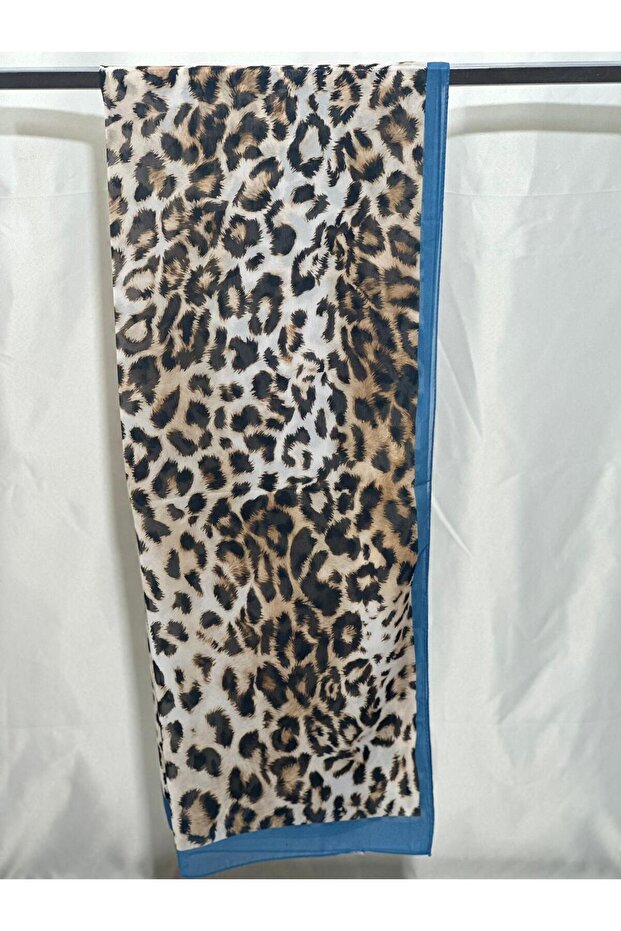 شال بولي قطن بنقشة الفهد - 3