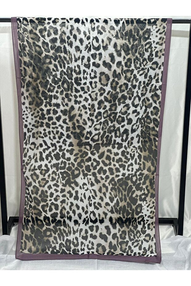 شال بولي قطن بنقشة الفهد - 2