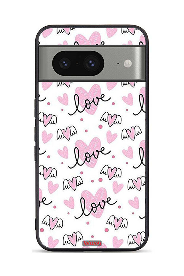 Google Pixel 8 Protective Case Cover Love And Heart Art Pattern