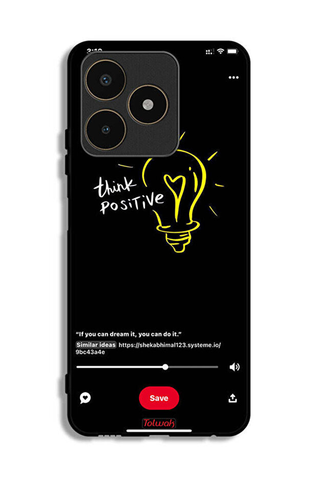 Realme C53 Protective Case Cover Think Positive