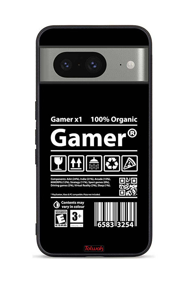 Google Pixel 8 Protective Case Cover Gamer Sticker