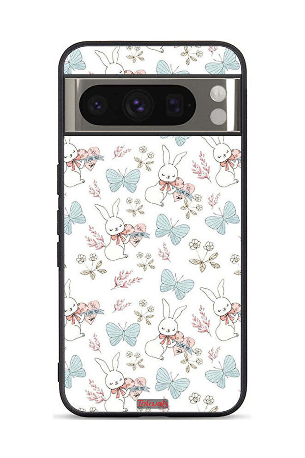 Google Pixel 8 Pro Protective Case Cover Rabbit And Butterflies