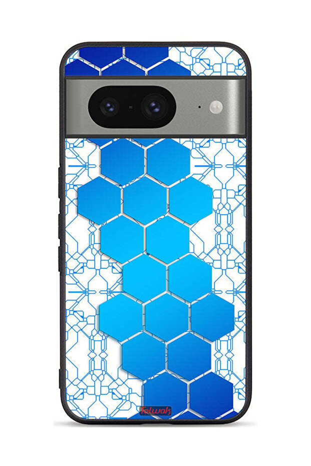 Google Pixel 8 Protective Case Cover Honeycomb Hexagon Icon Networks