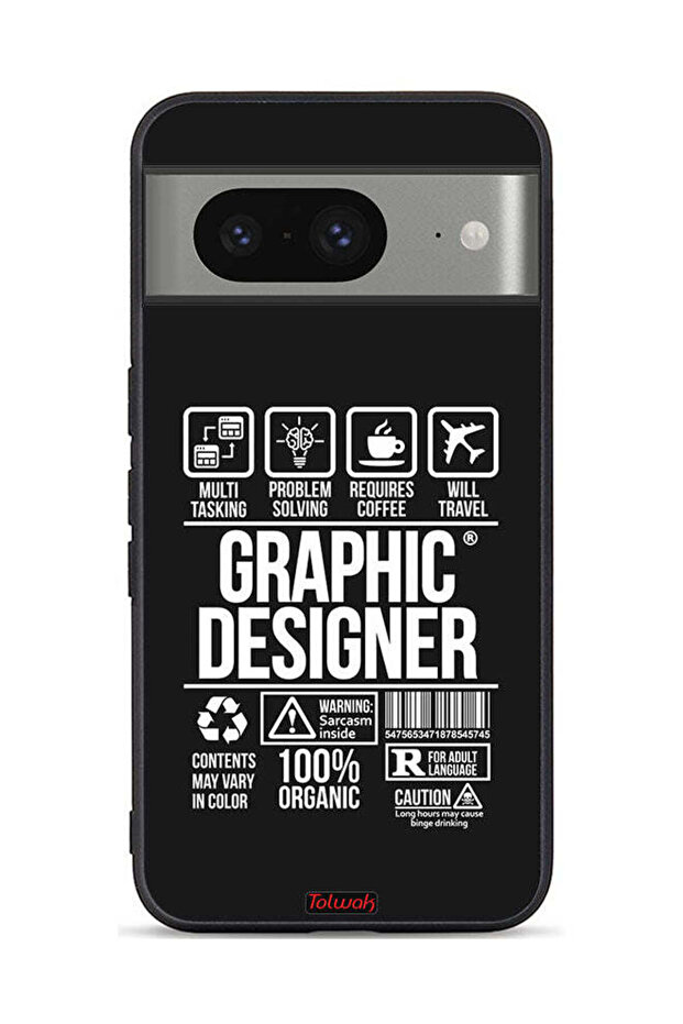 Google Pixel 8 Protective Case Cover Graphic Designer Sticker