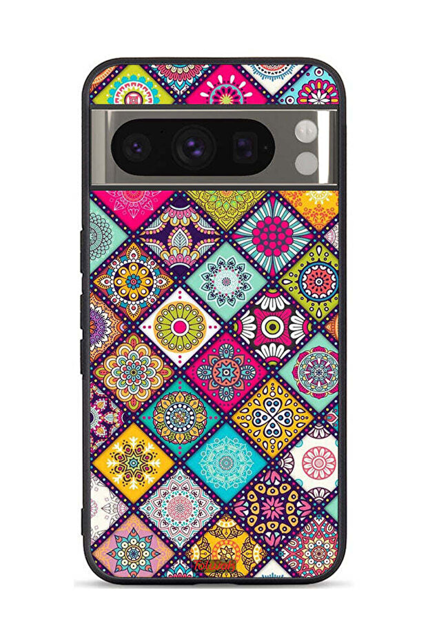 غطاء حماية لجهاز Google Pixel 8 Pro بنمط مربعات ماندالا - 1