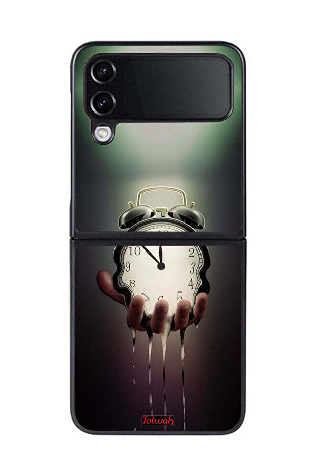 Samsung Galaxy Z Flip 4 Protective Case Cover Clock