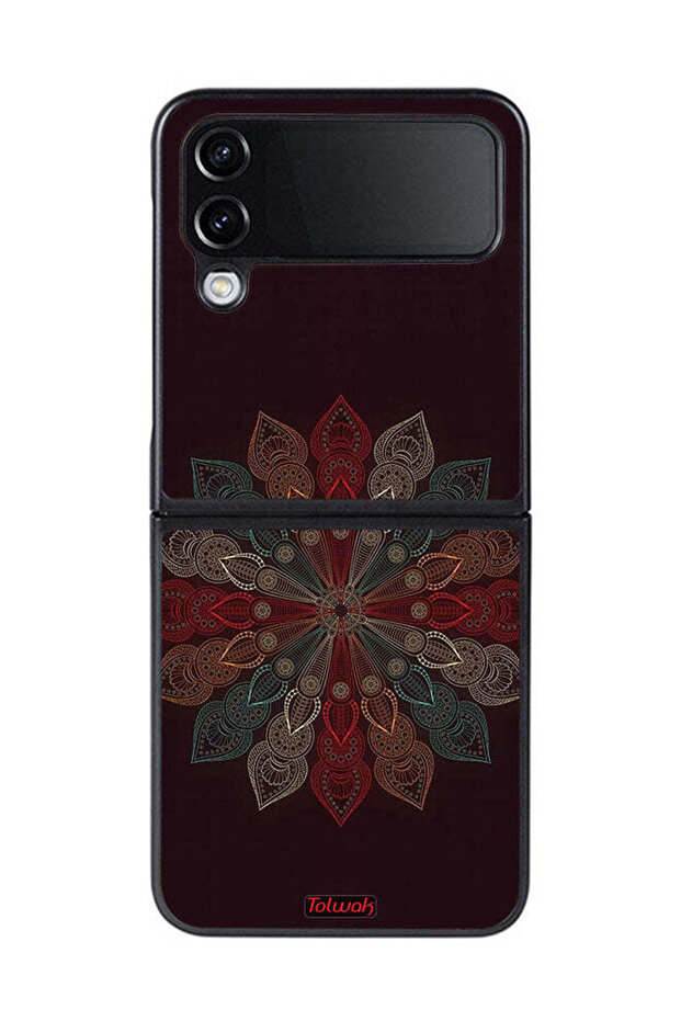 Samsung Galaxy Z Flip 4 Protective Case Cover Mandala Flower Art