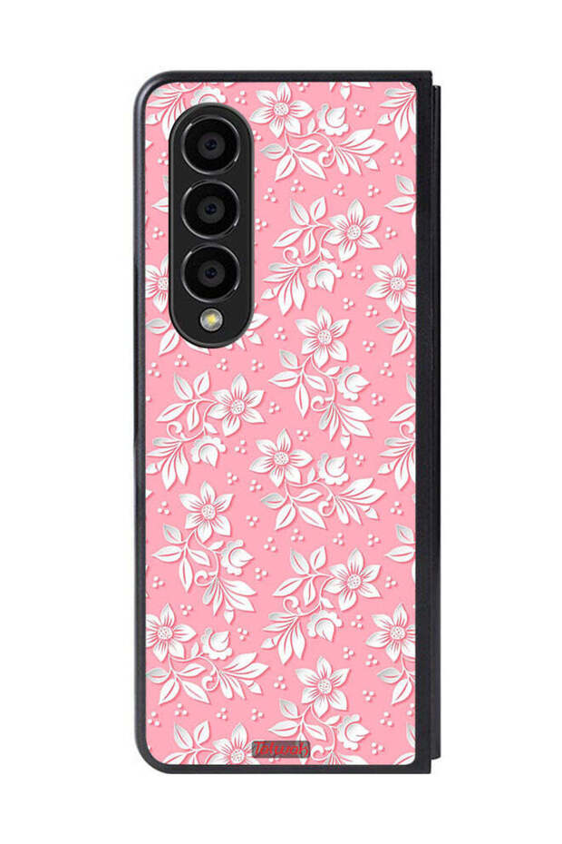 Samsung Galaxy Z Fold 4 Protective Case Cover Flowers Background Pattern