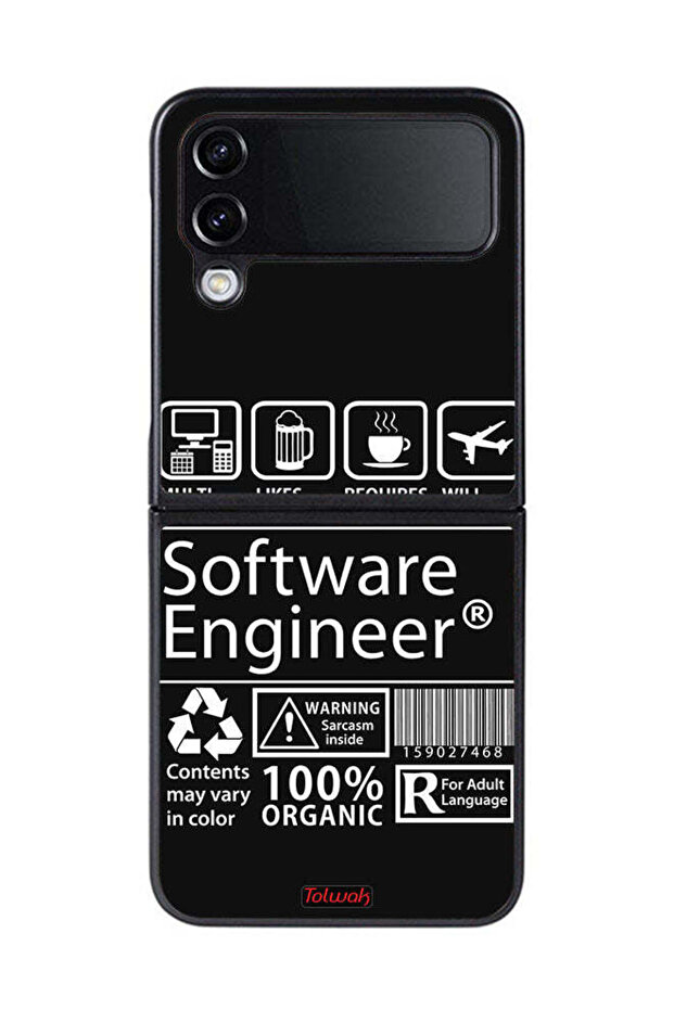 Samsung Galaxy Z Flip 4 Protective Case Cover Software Engineer Sticker