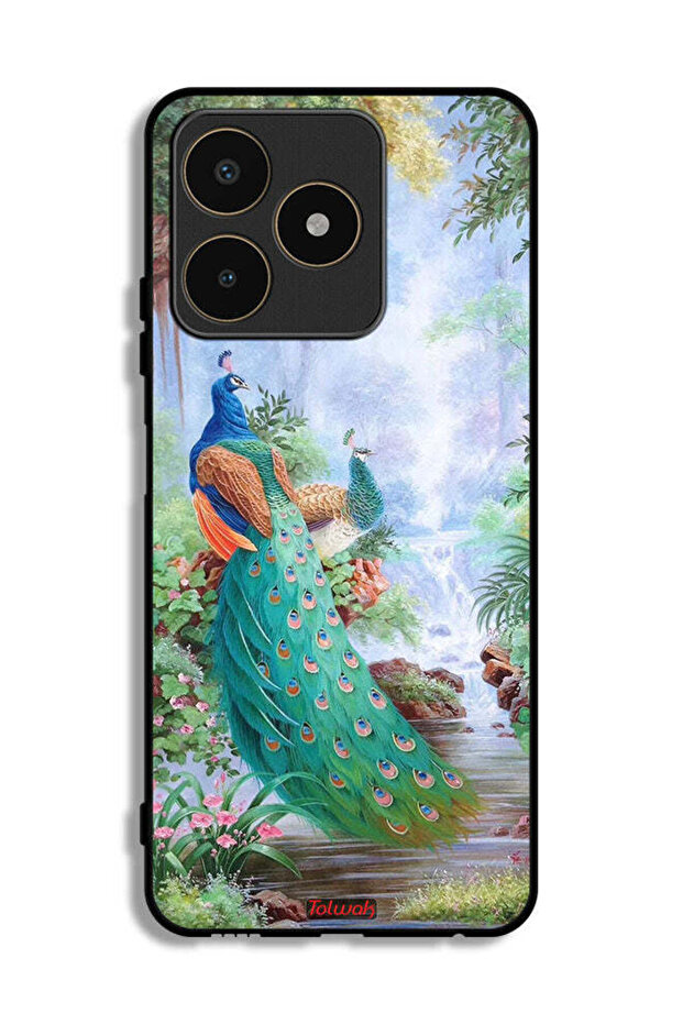 Realme C53 Protective Case Cover Peacocks