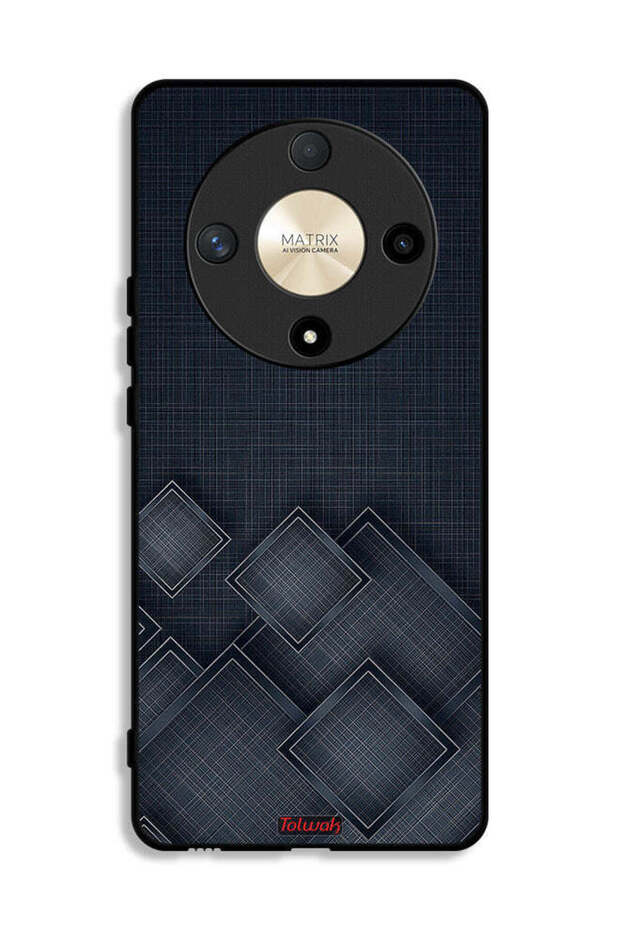 Honor X9b Protective Case Cover Squares Pattern On Cloth