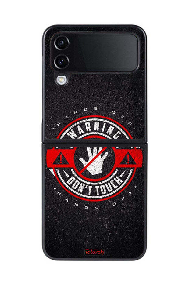 Samsung Galaxy Z Flip 4 Protective Case Cover Warning Do Not Touch