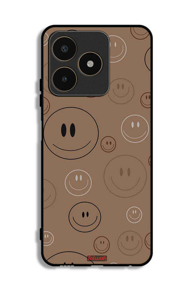 غطاء حماية لهاتف Realme C53 بنقشة وجوه مبتسمة - 1