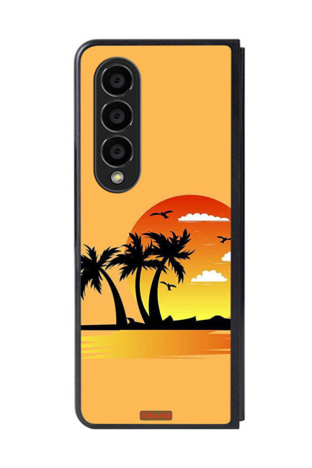 Samsung Galaxy Z Fold 4 Protective Case Cover Drawing Abstract Design