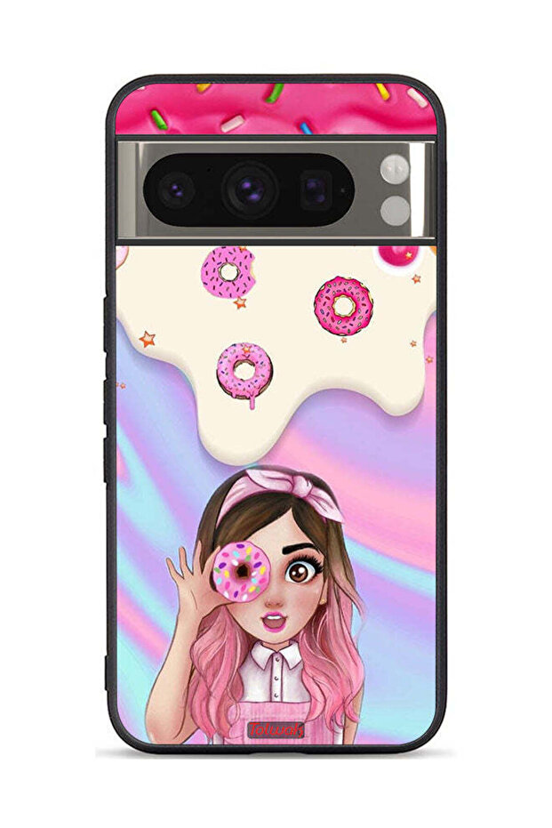 Google Pixel 8 Pro Protective Case Cover Holding Donut