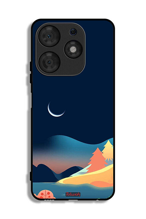 Tecno Spark 10 Pro Protective Case Cover Moon Abstract Drawing Art