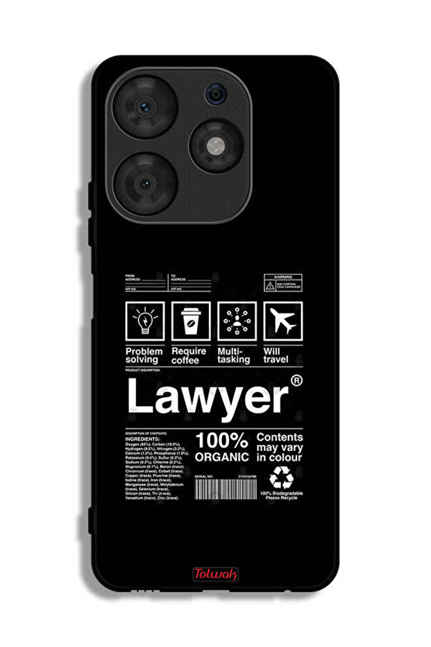 Tecno Spark 10 Pro Protective Case Cover Lawyer Sticker