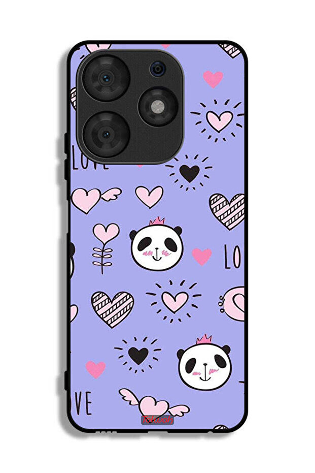Tecno Spark 10 Pro Protective Case Cover Love And Panda Doodle