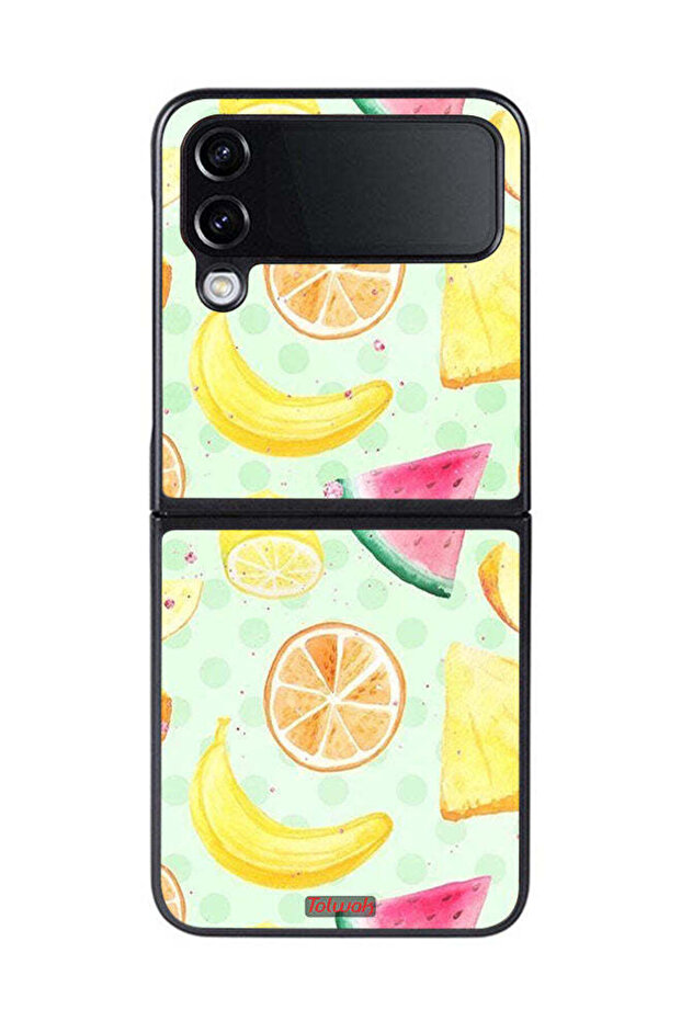 Samsung Galaxy Z Flip 4 Protective Case Cover Fruits Watercolor Art