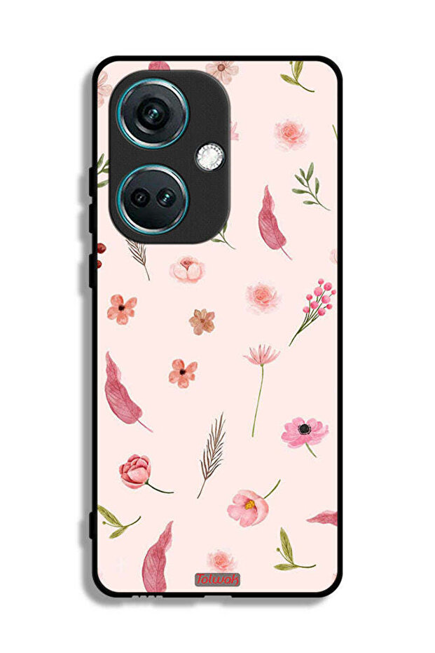 OnePlus Nord CE3 Protective Case Cover Leaves And Roses Pattern