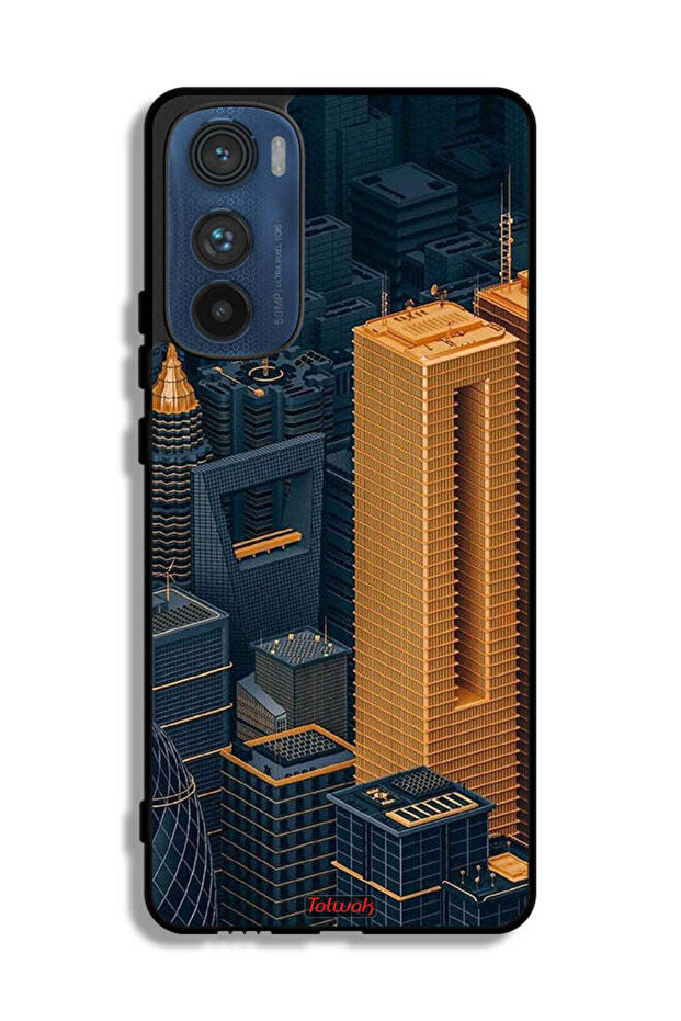 Motorola Edge 30 Protective Case Cover Buildings Art