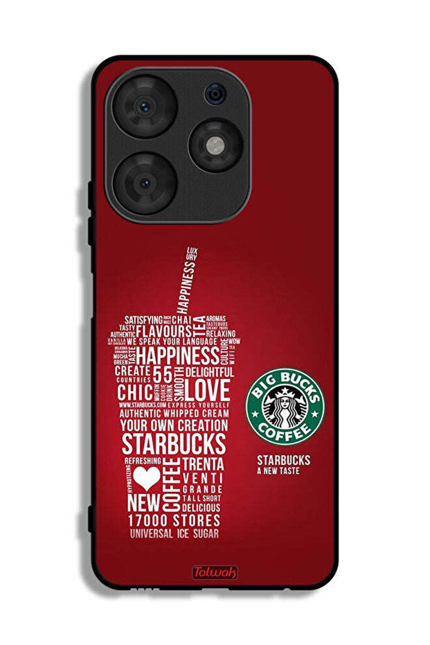 Tecno Spark 10 Pro Protective Case Cover Coffee Sticker
