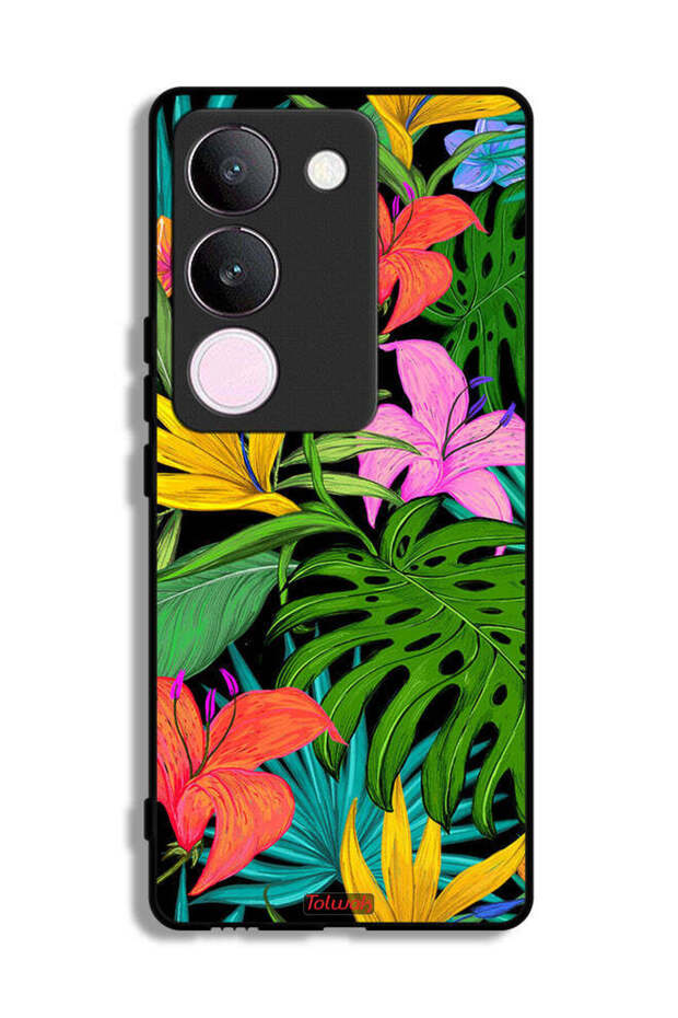 vivo S17 Protective Case Cover Pattern Tropical Flowers Leaves