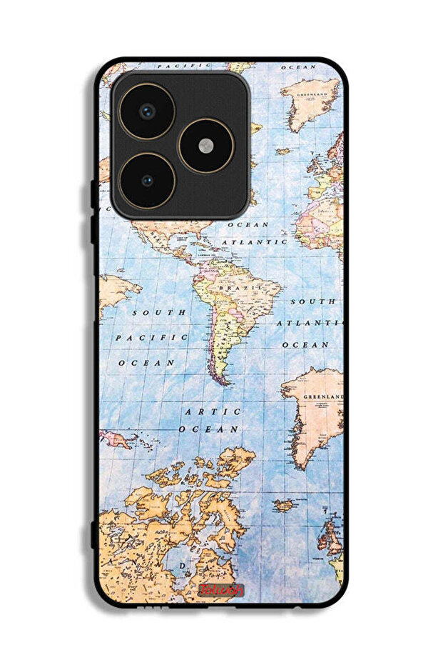 Realme C53 Protective Case Cover World Map
