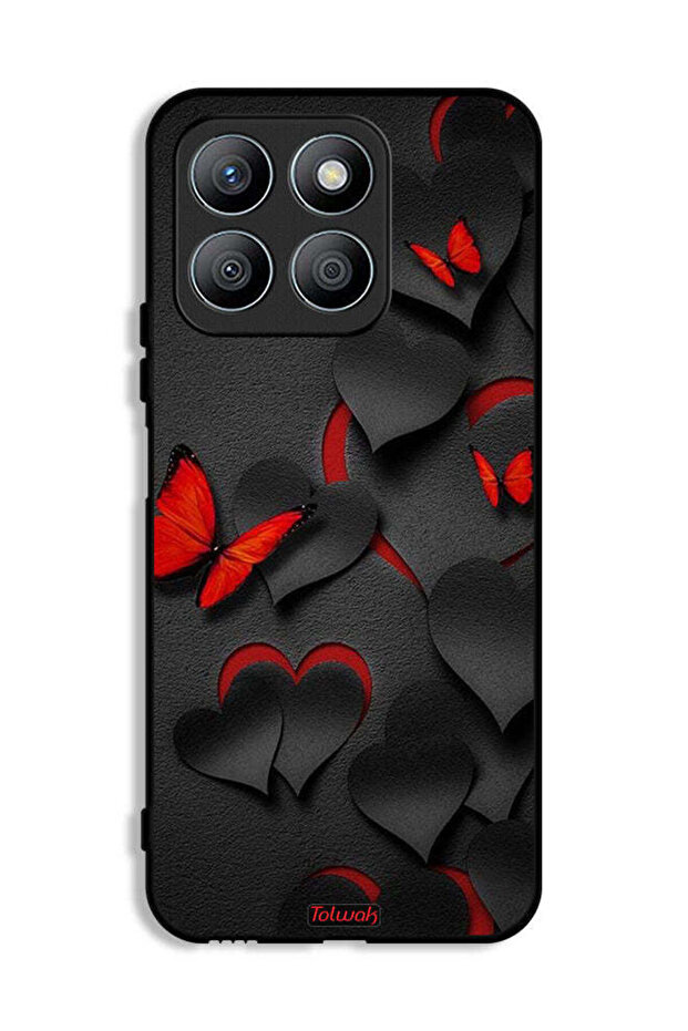 Honor X8b Protective Case Cover Hearts And Butterflies Pattern