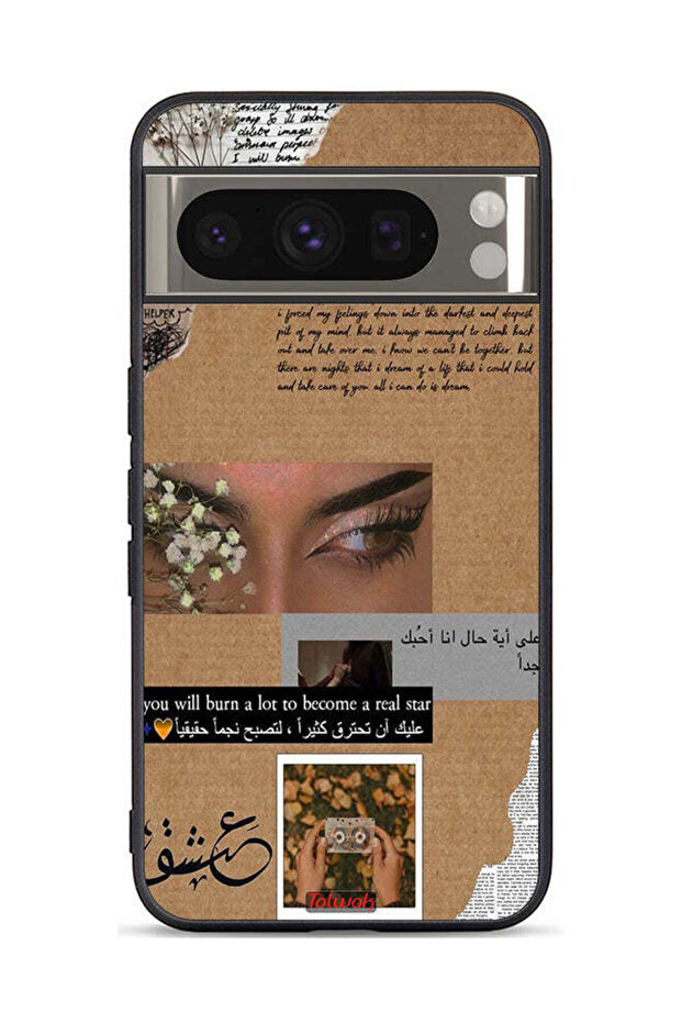 Google Pixel 8 Pro Protective Case Cover Arabic Quote You Will Burn A Lot To Become A Real Star