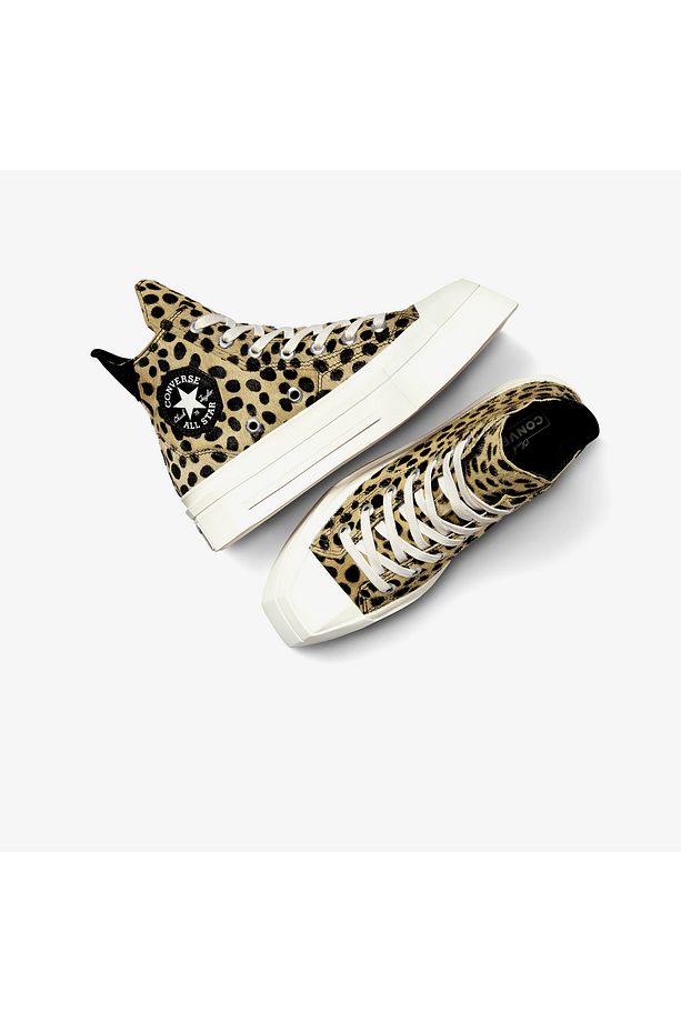 Chuck 70 Leopard Print De Luxe Squared Unisex Siyah Platform Sneaker - 5