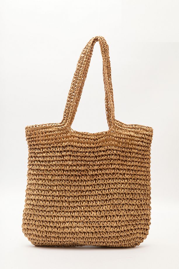 MEDIUM HASIR KOL ÇANTASI NATURAL - 1