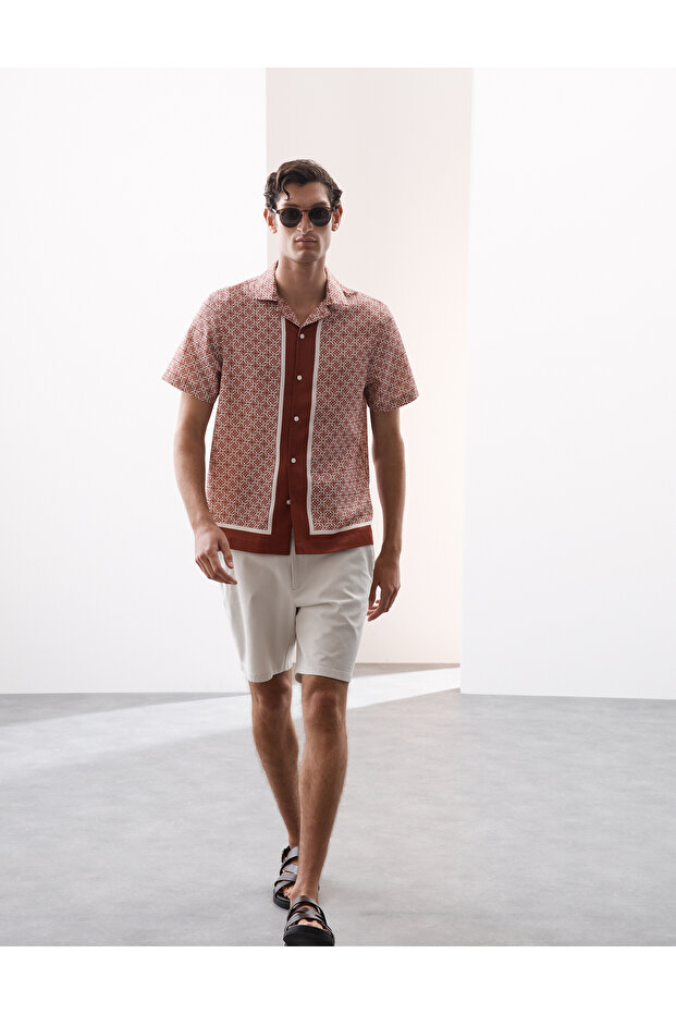 Geometrik Desenli Gömlek - 5